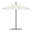 haveparasol med stålstang 246x246x230 cm hvid