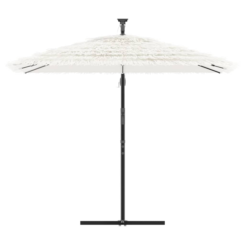 haveparasol med stålstang 246x246x230 cm hvid