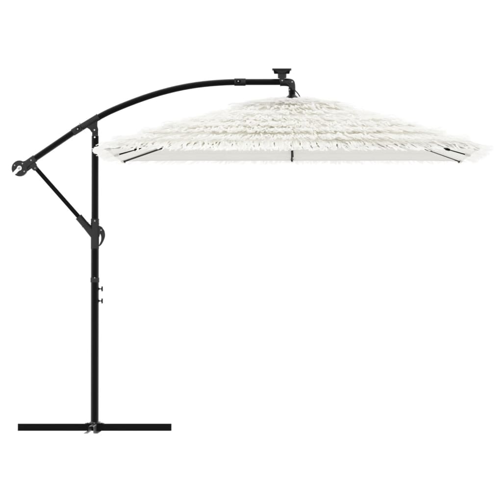 haveparasol med stålstang 246x246x230 cm hvid