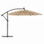 haveparasol med stålstang 269x269x235 cm brun