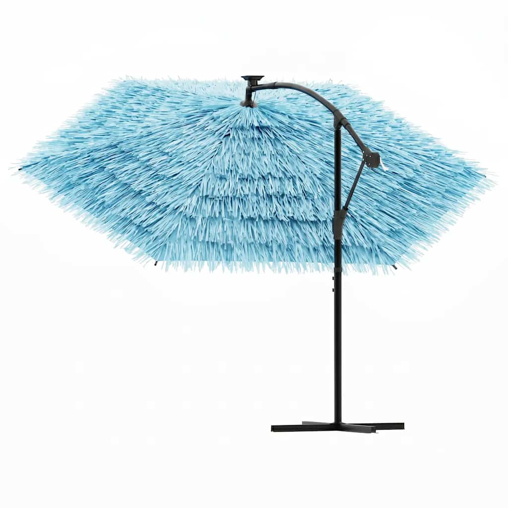 haveparasol med stålstang 269x269x235 cm blå
