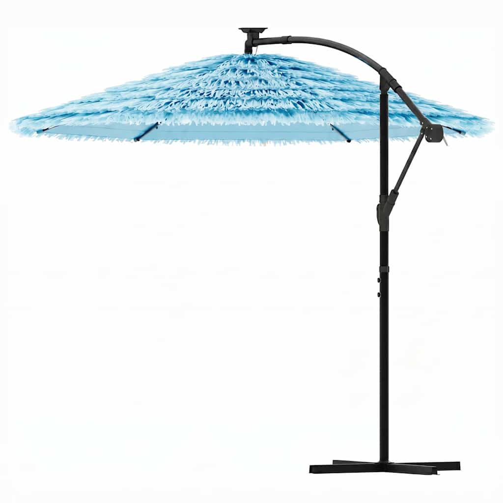 haveparasol med stålstang 269x269x235 cm blå