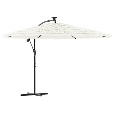 haveparasol med stålstang 269x269x235 cm hvid