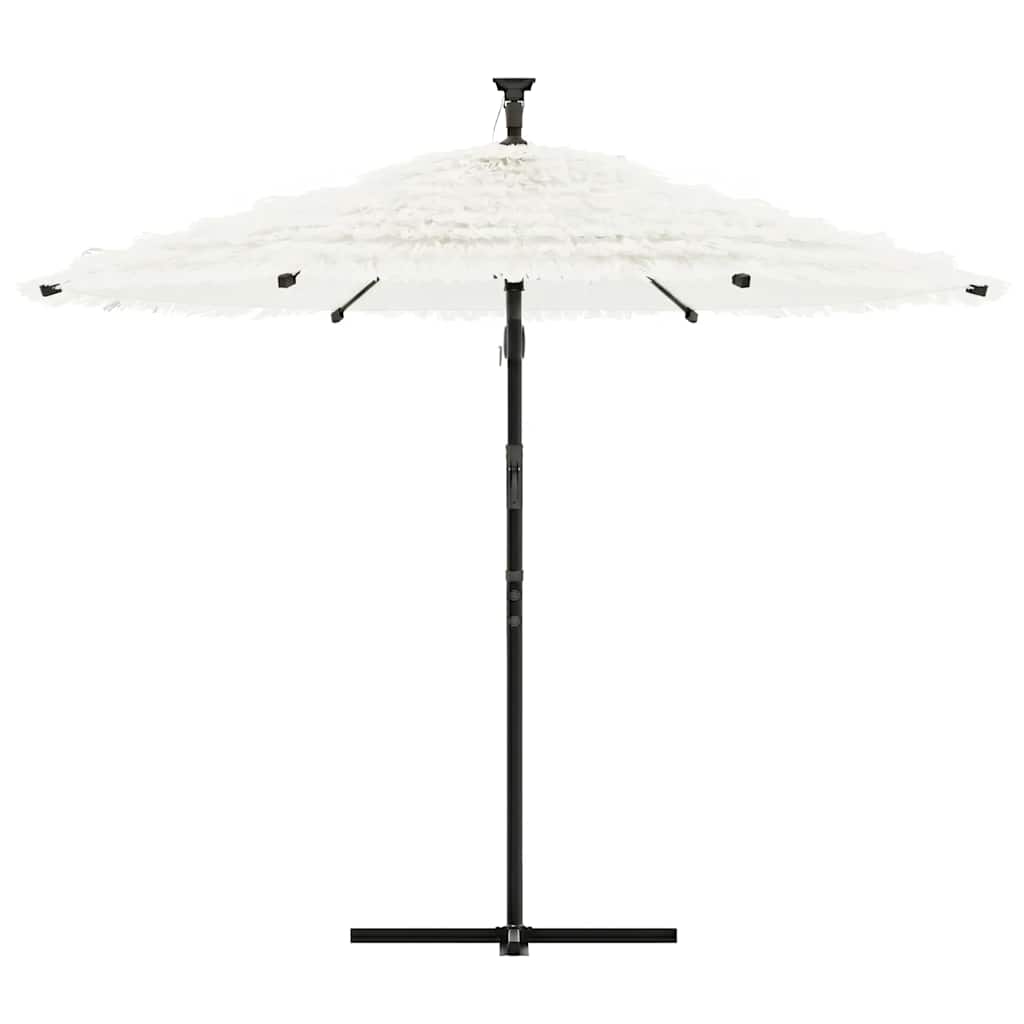 haveparasol med stålstang 269x269x235 cm hvid