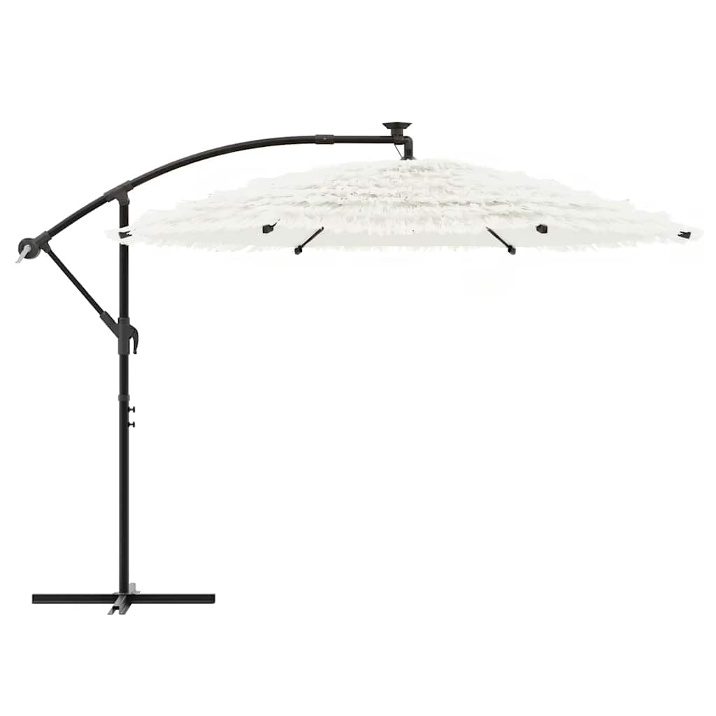 haveparasol med stålstang 269x269x235 cm hvid
