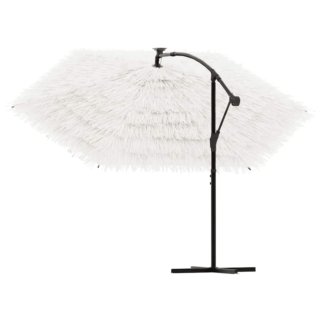 haveparasol med stålstang 269x269x235 cm hvid