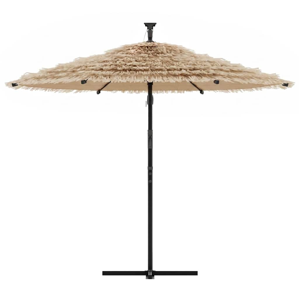 haveparasol med stålstang 290x290x238 cm brun