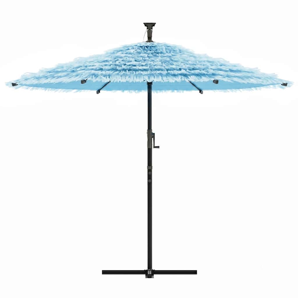haveparasol med stålstang 290x290x238 cm blå