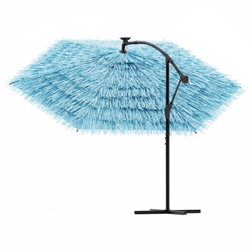 haveparasol med stålstang 290x290x238 cm blå
