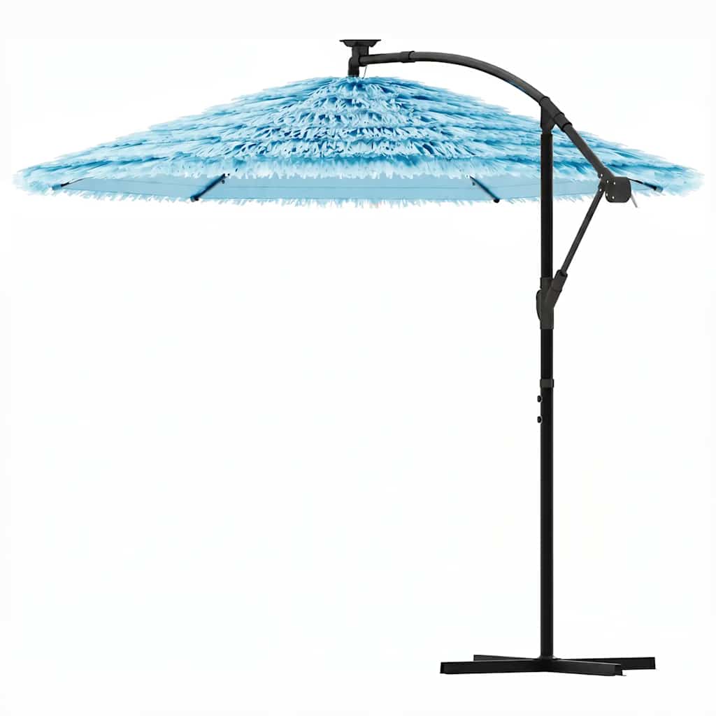 haveparasol med stålstang 290x290x238 cm blå