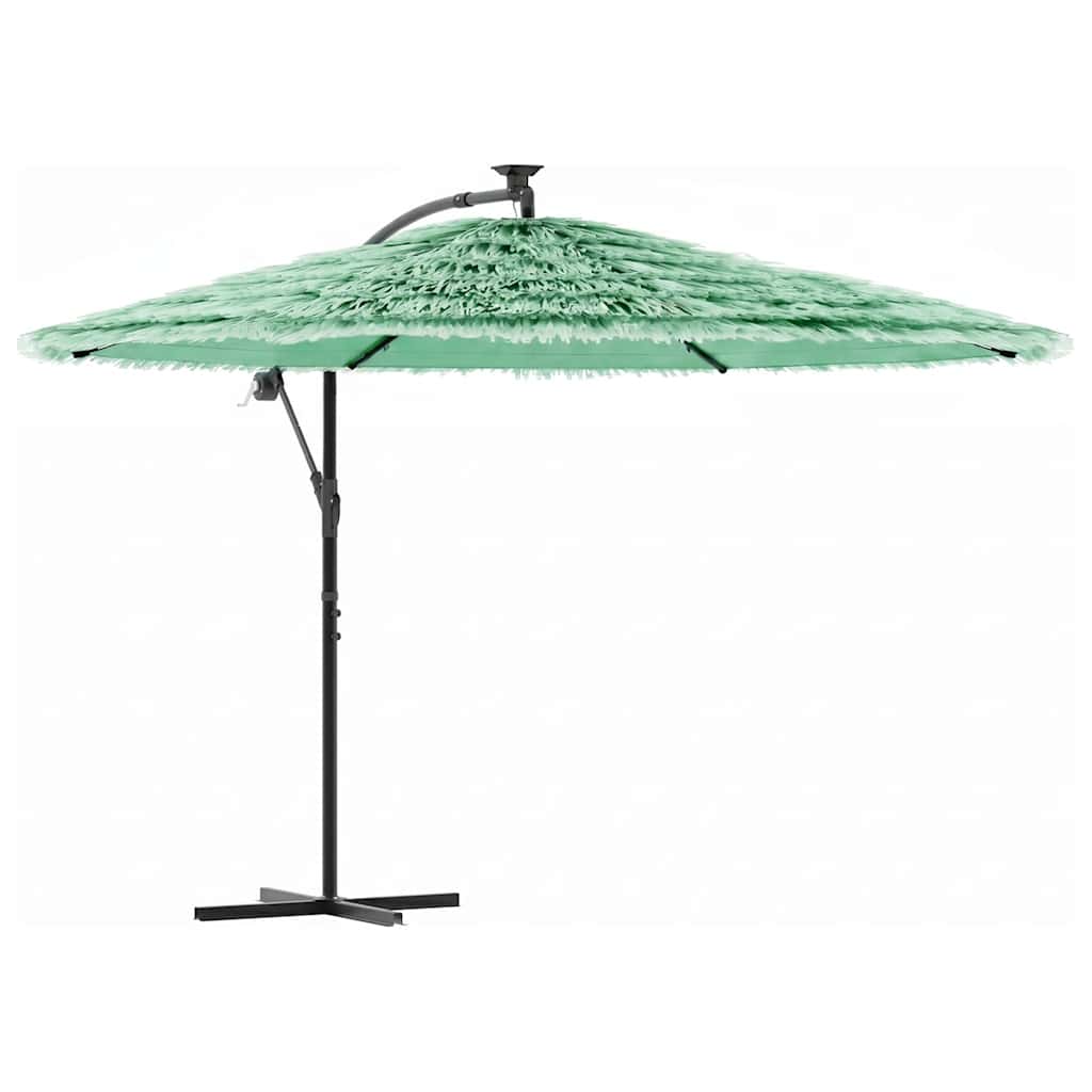 haveparasol med stålstang 290x290x238 cm grøn
