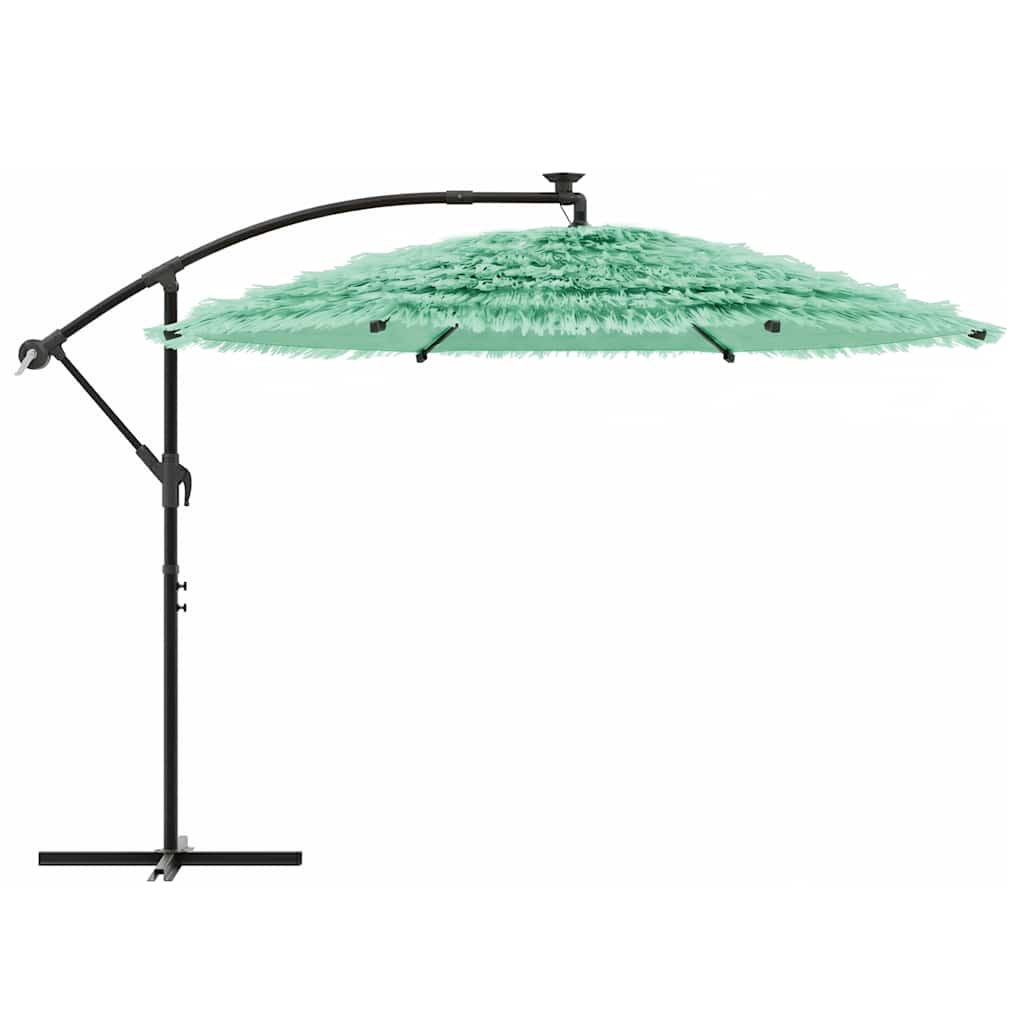 haveparasol med stålstang 290x290x238 cm grøn