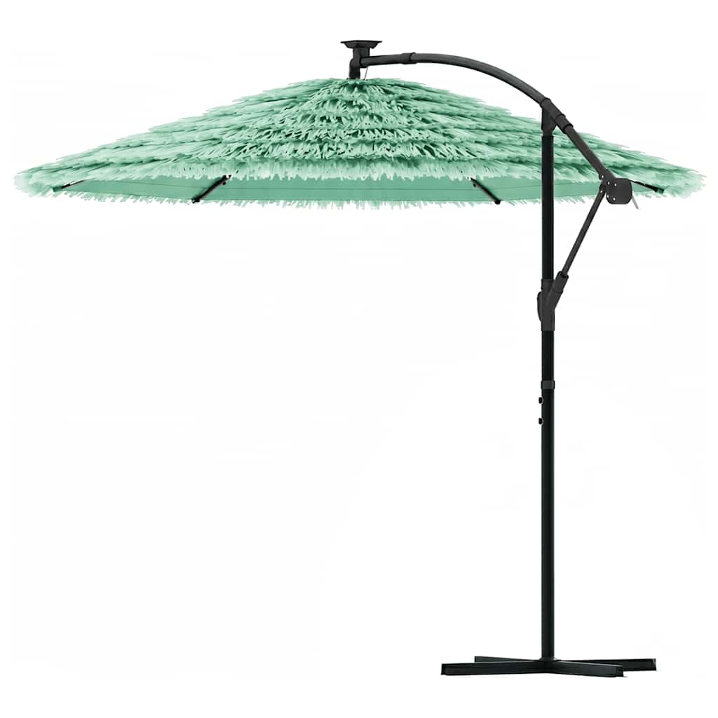 haveparasol med stålstang 290x290x238 cm grøn