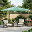 haveparasol med stålstang 290x290x238 cm grøn