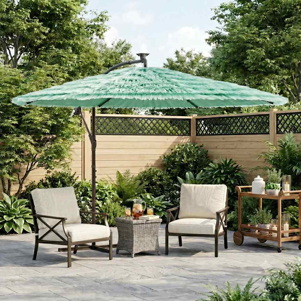 haveparasol med stålstang 290x290x238 cm grøn
