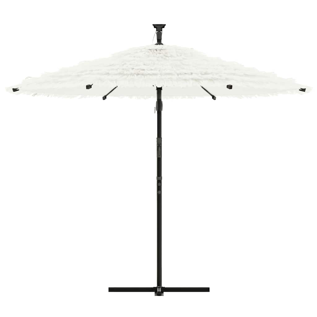 haveparasol med stålstang 290x290x238 cm hvid