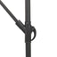 haveparasol med LED-lys og stålstang 269x269x235 cm brun