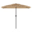 haveparasol med stålstang 300x200x250 cm brun