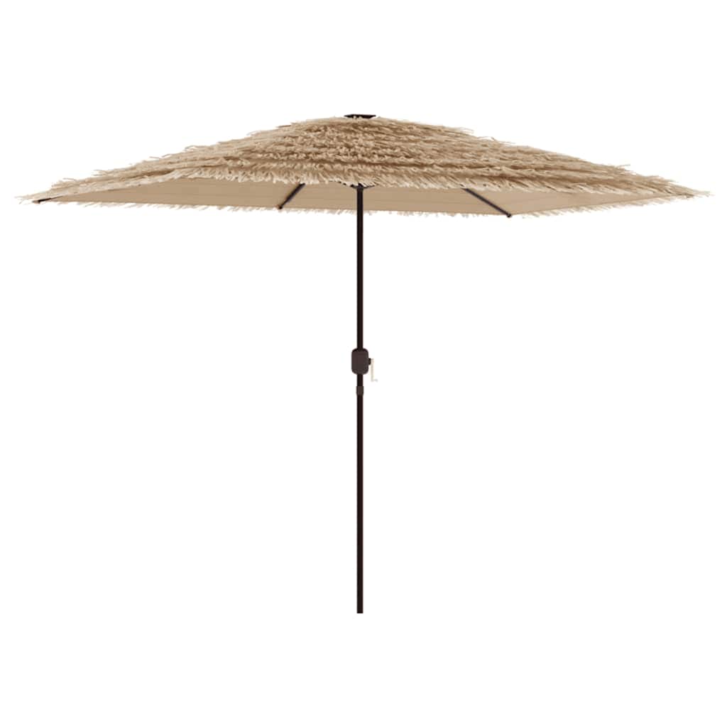 haveparasol med stålstang 300x200x250 cm brun