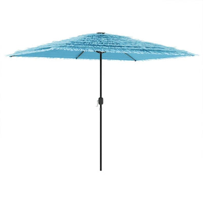 haveparasol med stålstang 300x200x250 cm blå