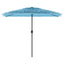 haveparasol med stålstang 300x200x250 cm blå