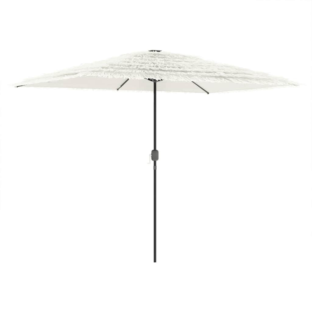 haveparasol med stålstang 300x200x250 cm hvid