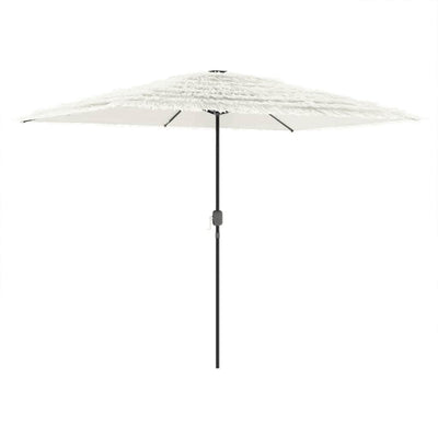 haveparasol med stålstang 300x200x250 cm hvid