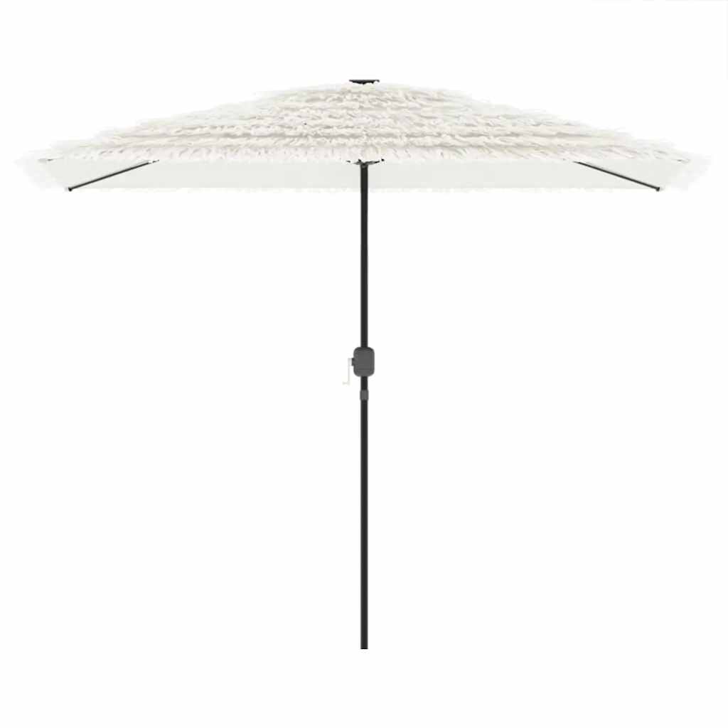 haveparasol med stålstang 300x200x250 cm hvid