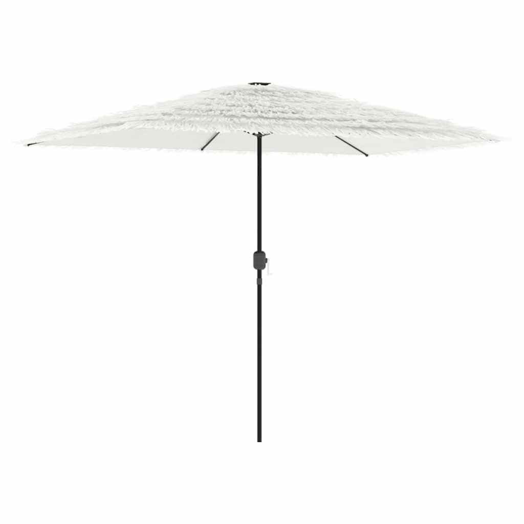 haveparasol med stålstang 300x200x250 cm hvid