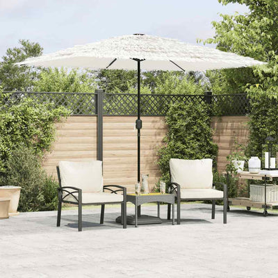 haveparasol med stålstang 300x200x250 cm hvid