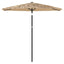 parasol med stålstang 223x223x213 cm brun