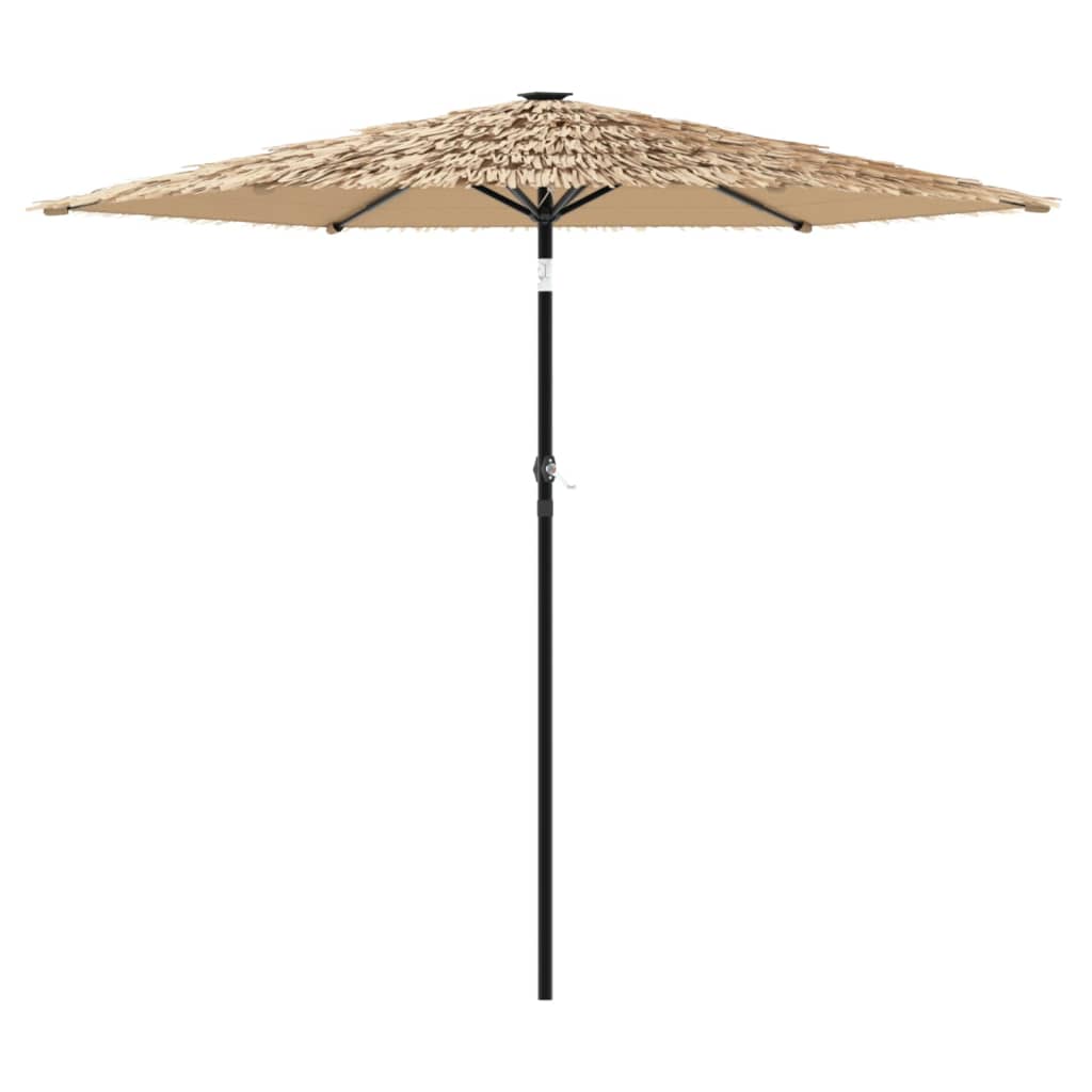 haveparasol med stålstang 268x268x226 cm brun