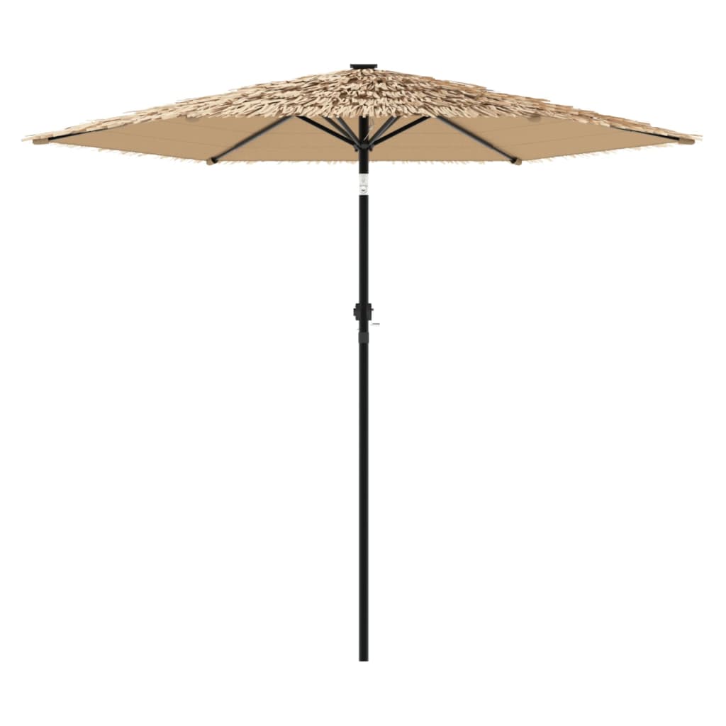haveparasol med stålstang 268x268x226 cm brun