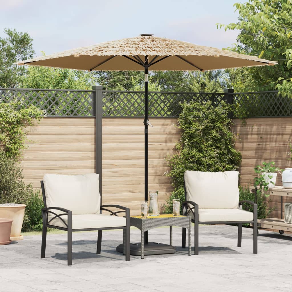haveparasol med stålstang 268x268x226 cm brun