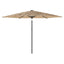 haveparasol med stålstang 288x288x225 cm brun