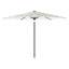 haveparasol med stålstang 288x288x225 cm hvid