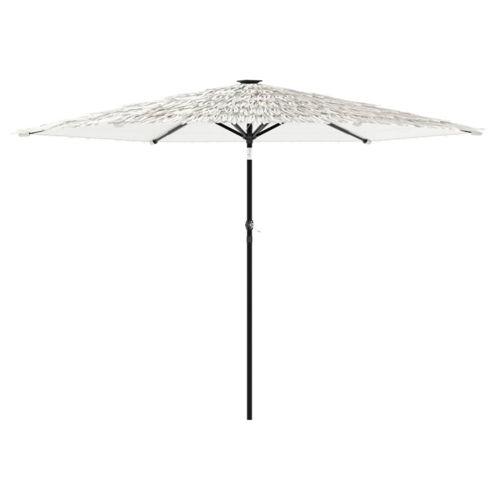 haveparasol med stålstang 288x288x225 cm hvid