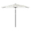haveparasol med stålstang 288x288x225 cm hvid
