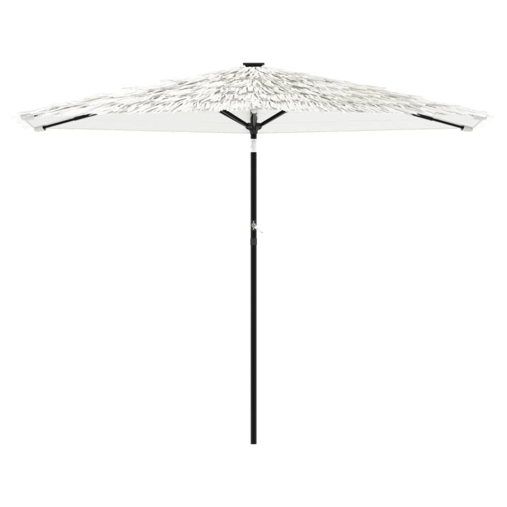 haveparasol med stålstang 288x288x225 cm hvid