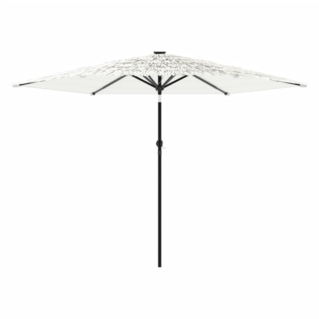 haveparasol med stålstang 288x288x225 cm hvid