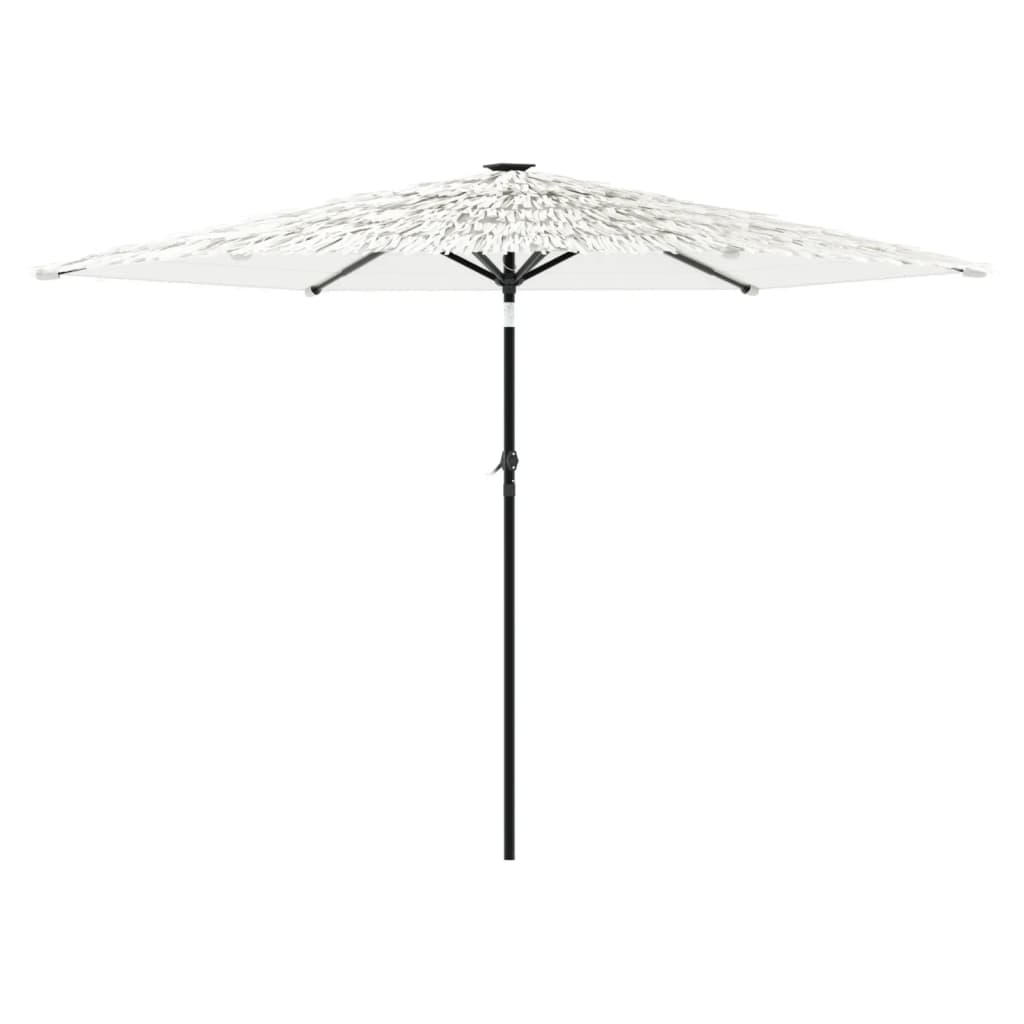 haveparasol med stålstang 288x288x225 cm hvid
