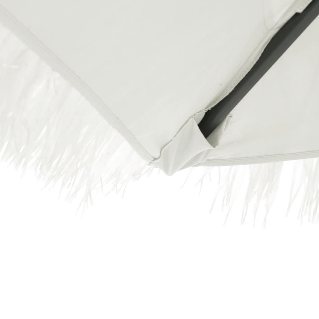 haveparasol med stålstang 288x288x225 cm hvid