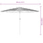 haveparasol med stålstang 288x288x225 cm hvid