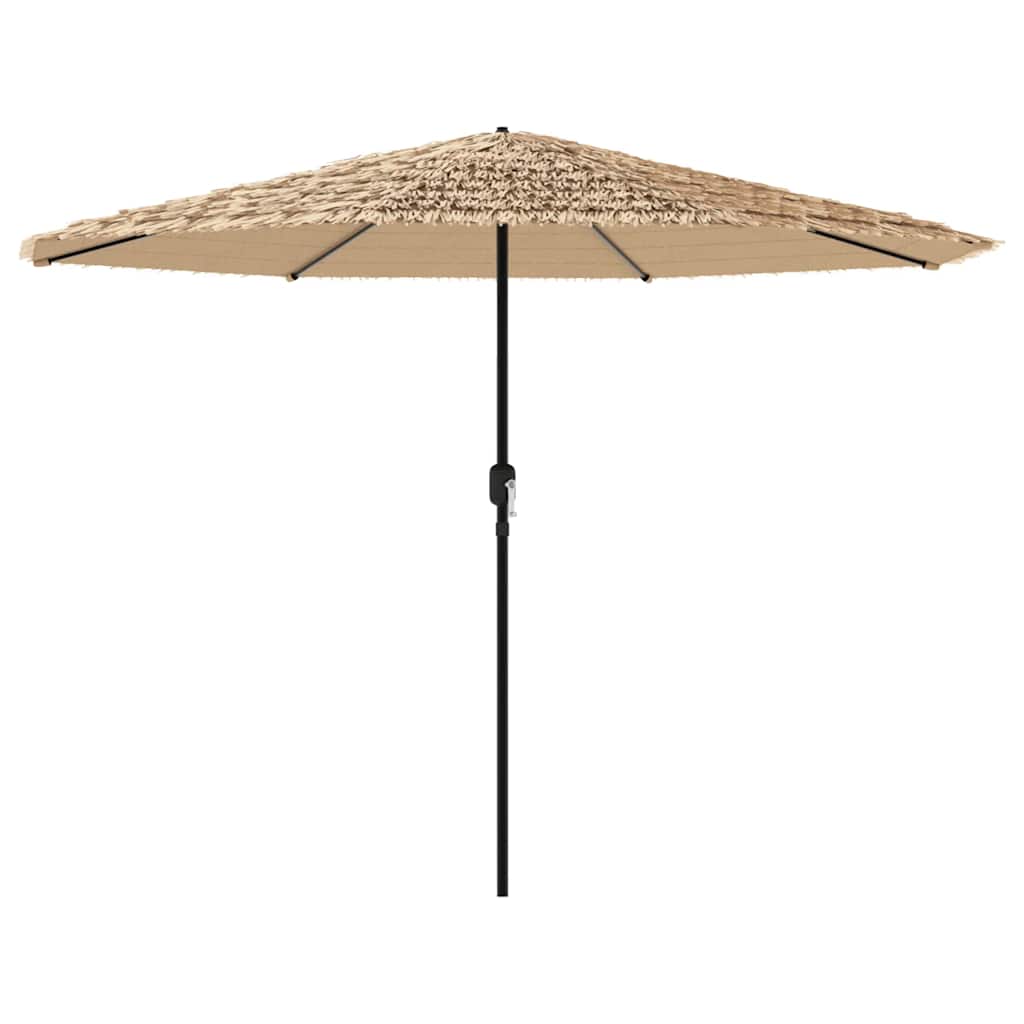 haveparasol med stålstang 324x324x247 cm brun