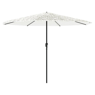 parasol med stålstang 324x324x247 cm hvid