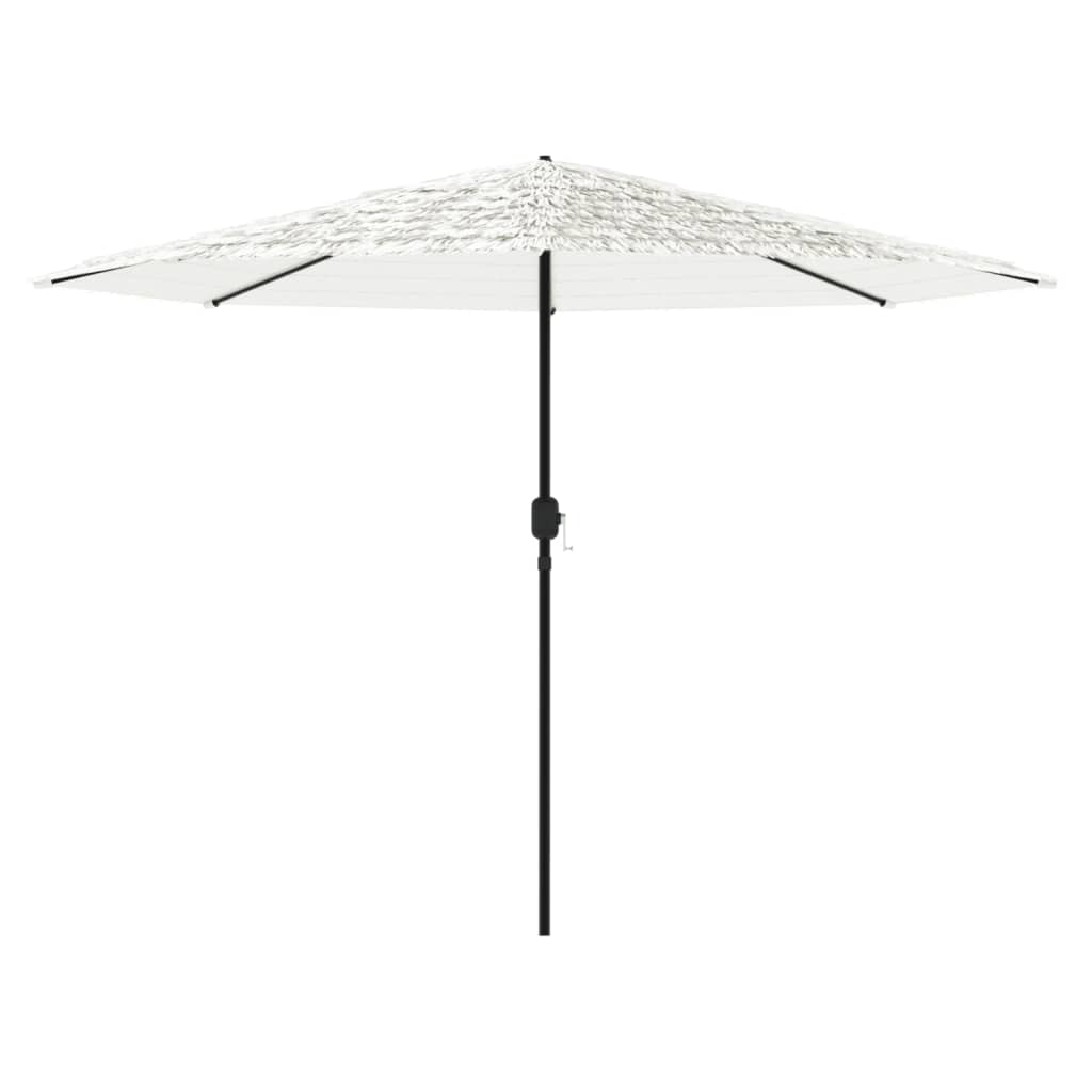 parasol med stålstang 324x324x247 cm hvid