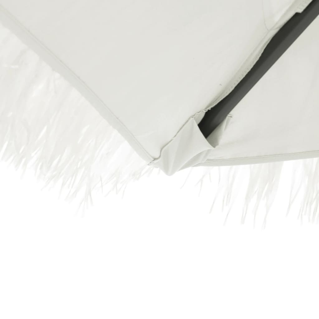 parasol med stålstang 324x324x247 cm hvid