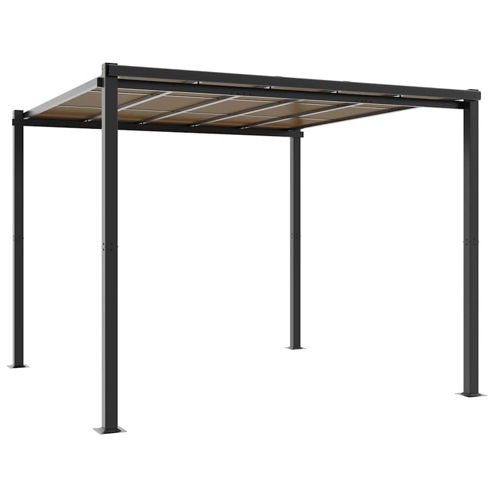 havepavillon 3x3 m aluminium antracitgrå