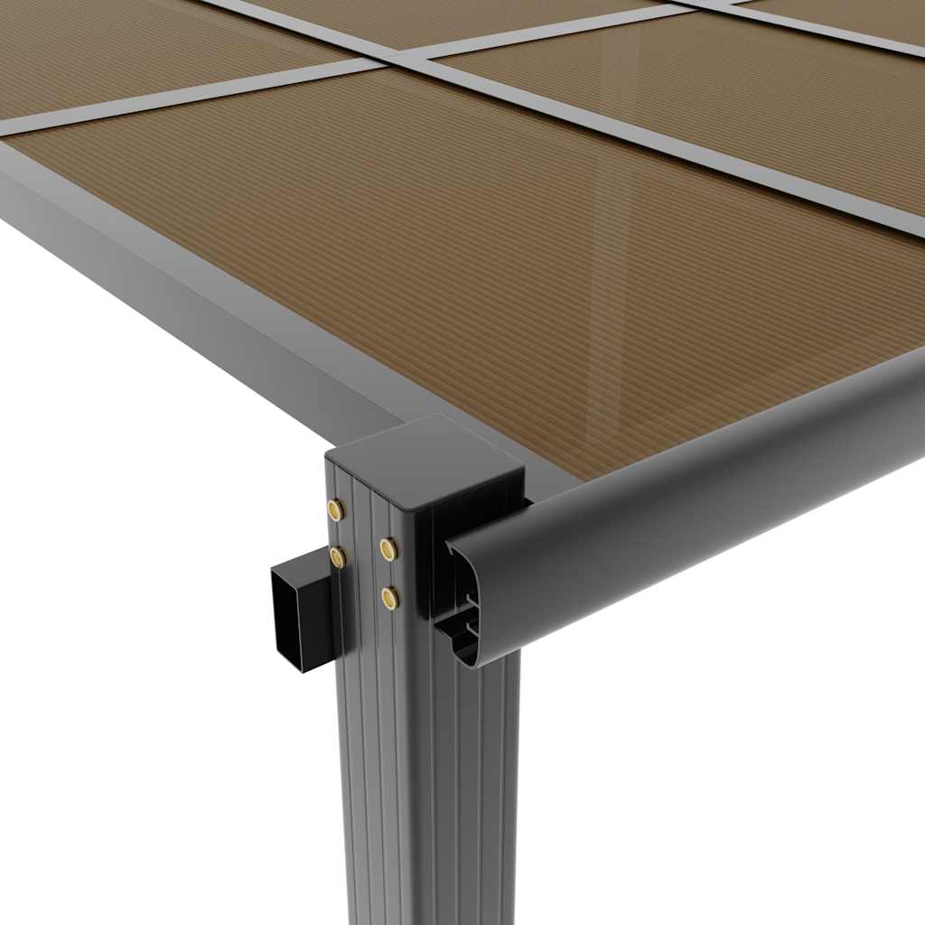 havepavillon 3x3 m aluminium antracitgrå