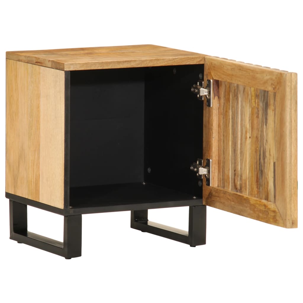 sengeborde 2 stk. 40x34x46 cm massivt ru mangotræ